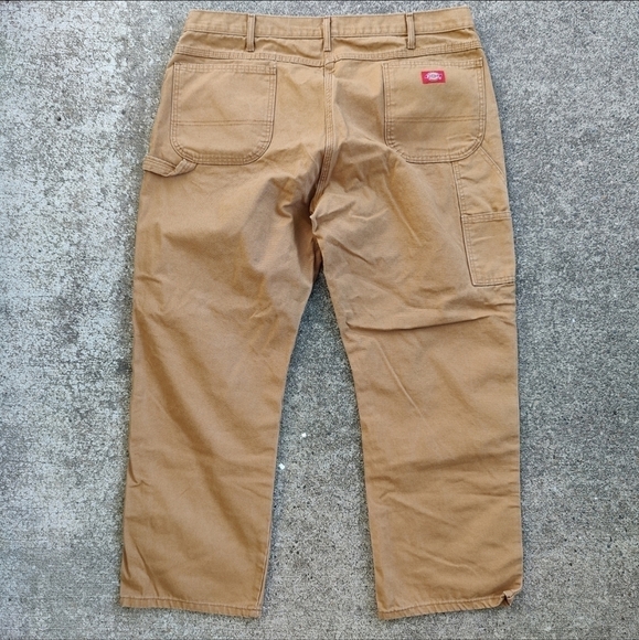 Dickies Utility Pants Workwear Chore Rancher Carpenter Jeans Tan Brown 42x30 - Picture 9 of 12